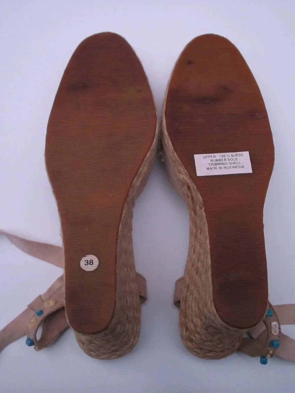Soft Suede Espadrilles Bo'em Plage Sz 38/7.5